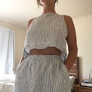 Linen Pin-Stripe Two Piece